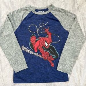 Marvel Spider-Man Kids Long Sleeve Shirt -‎ Blue and Gray Size 10/12
